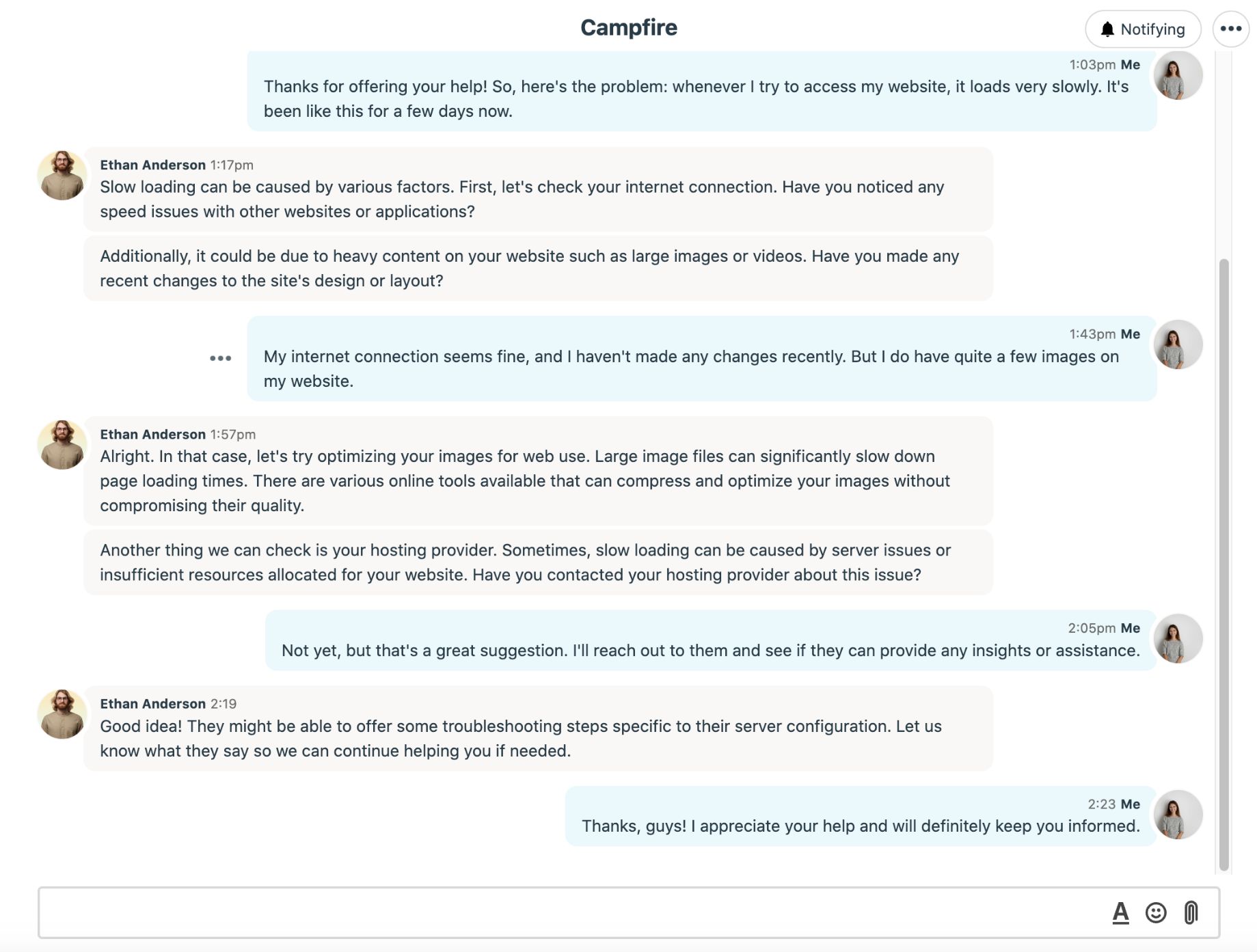 Campfire Chatting system