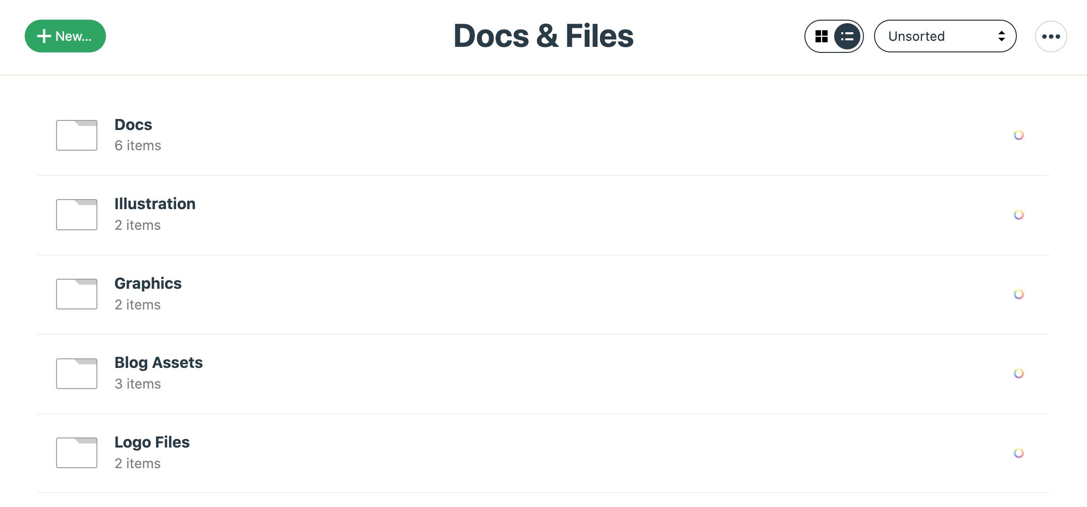 Image of Docs & Files of a project management tool