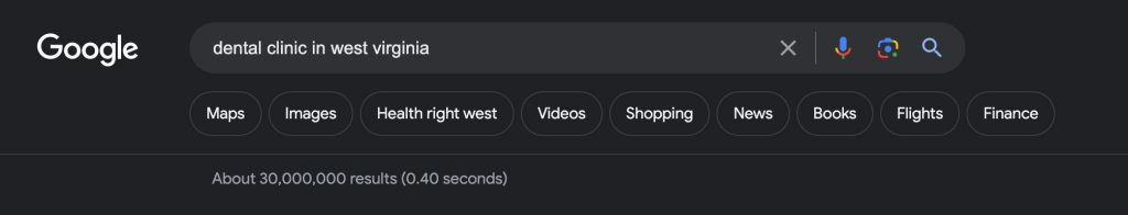 Search result of keyword dental clinic in west virginia